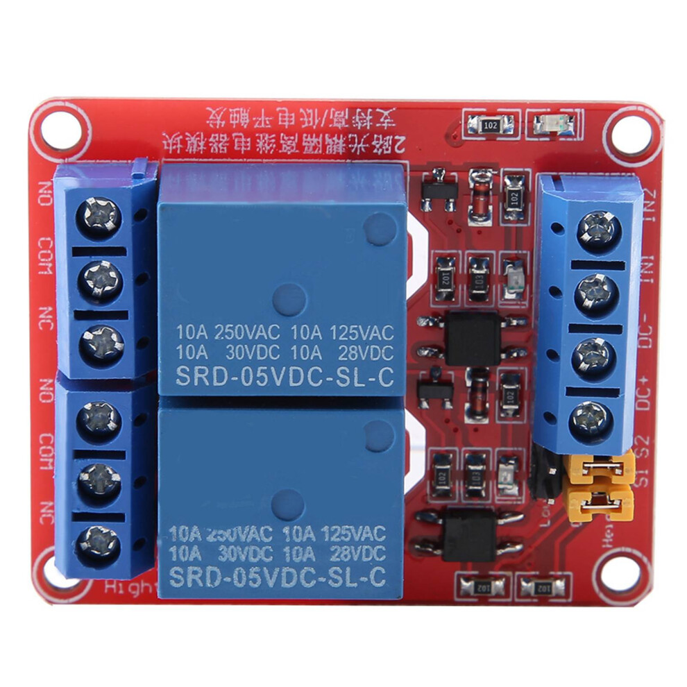 2 Channel Relay Module with Optocoupler Isolation