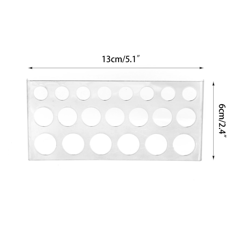 Stainless Steel Tattoo Ink Cup Holder 21 Holes Pigment Stand (13x6cm)