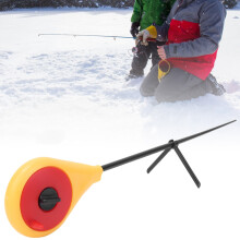 2 Stück Mini Tragbare Eisangelruten 19/22cm Gelb & Blau Outdoor-Ausrüstung