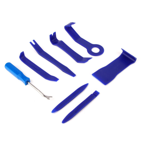 Interior Auto Pry Set 8pcs 6in Disassembly Tools for Audio & Navigation Blue 1