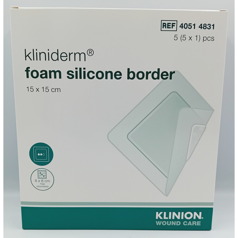 Kliniderm Foam Silicone Border 15Cm X 15Cm Box Of 5 - Ref:40514831