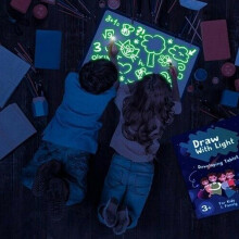 Leuchtende fluoreszierende Malplatte für Kinder 3D leuchtend gelb A5