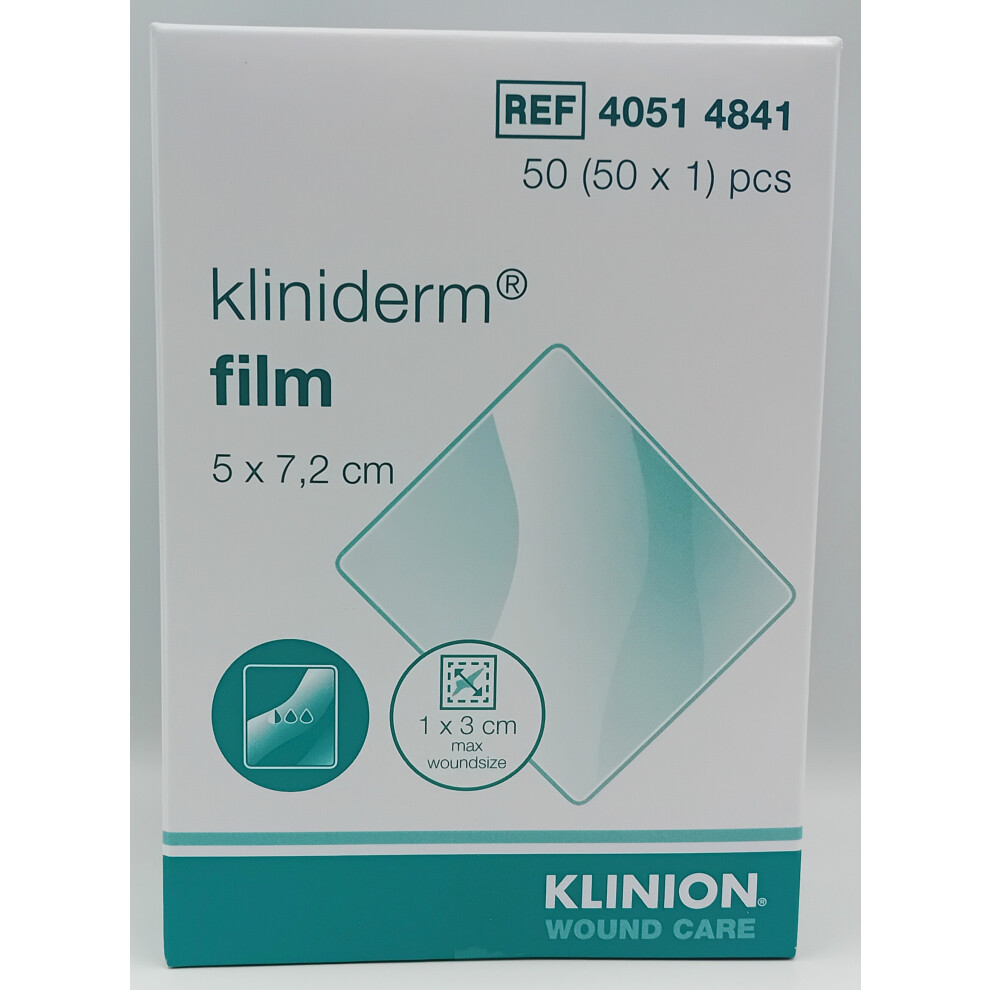 Kliniderm Film Dressing 5Cm X 7.2Cm Box Of 50 - Ref:40514841