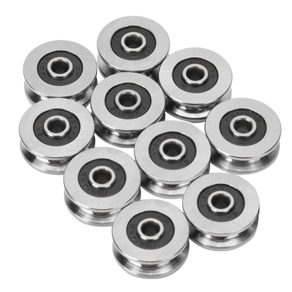 10pcs TV0418 4*18*8mm V Groove Track Roller