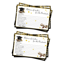 6Pcs Graduation Advice Cards Graduate Wishes Card-Style 3