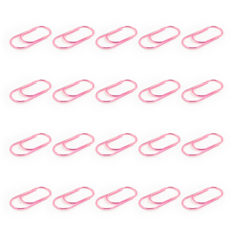 Pack Of 20Pcs Colorful Paper Clips 50Mm Large Paperclips-Pink. 7751000102074