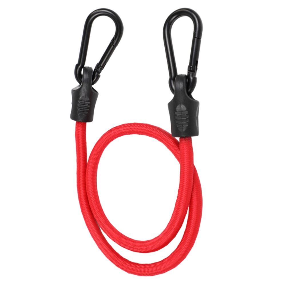 Tensioner With Carabiner Hook, Bungee Cord With Hook,-Red 60Cm 7751000102586