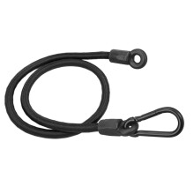 Elastics Bungee Strap with Carabiner Hook for-Black 60cm