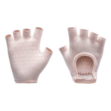 Sport Gloves Half Finger Gloves Training Gloves Fitness-Beige