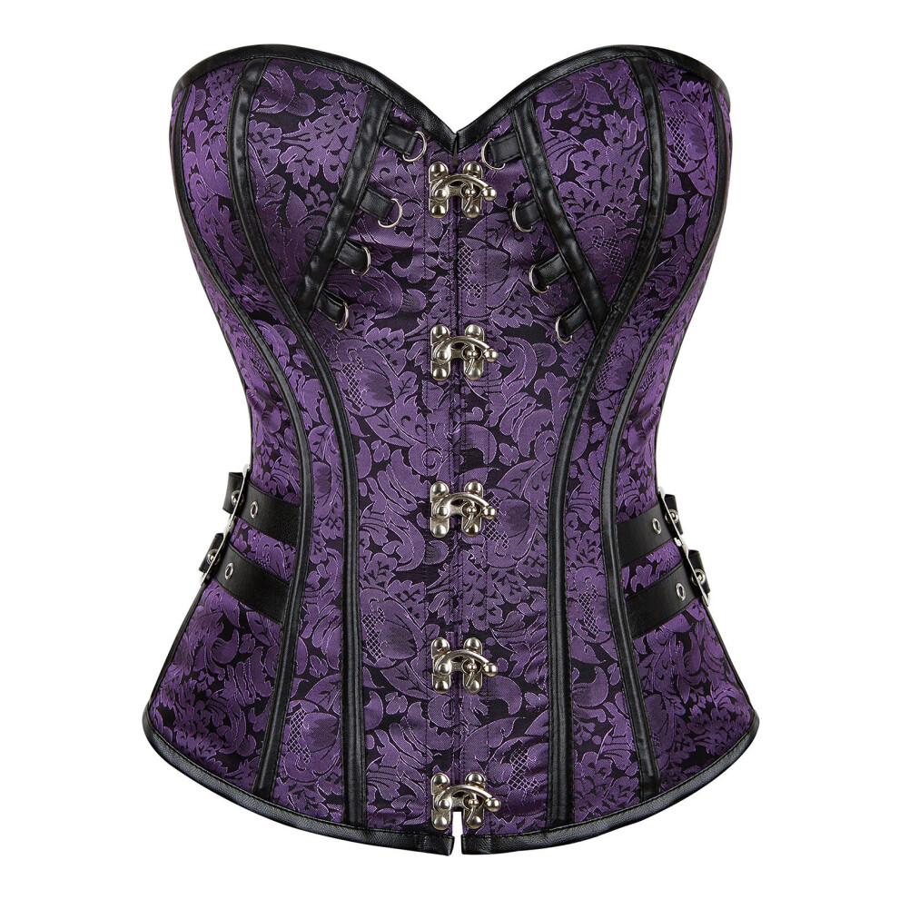 Comfortable Corset Shapewear for Women, Palatial-Purple blue L