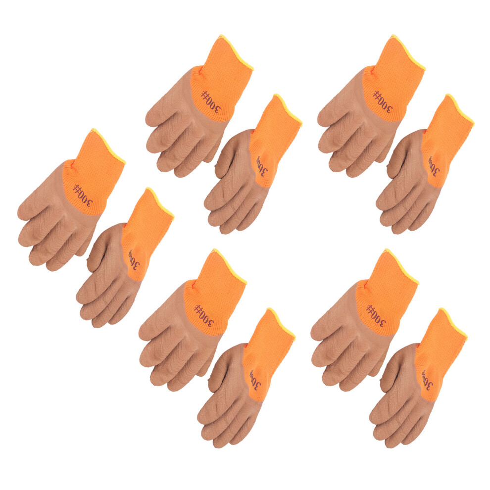 Waterproof Thermal Nylon Work Gloves 5 Pairs Insulated Safety Winter 4941349433363