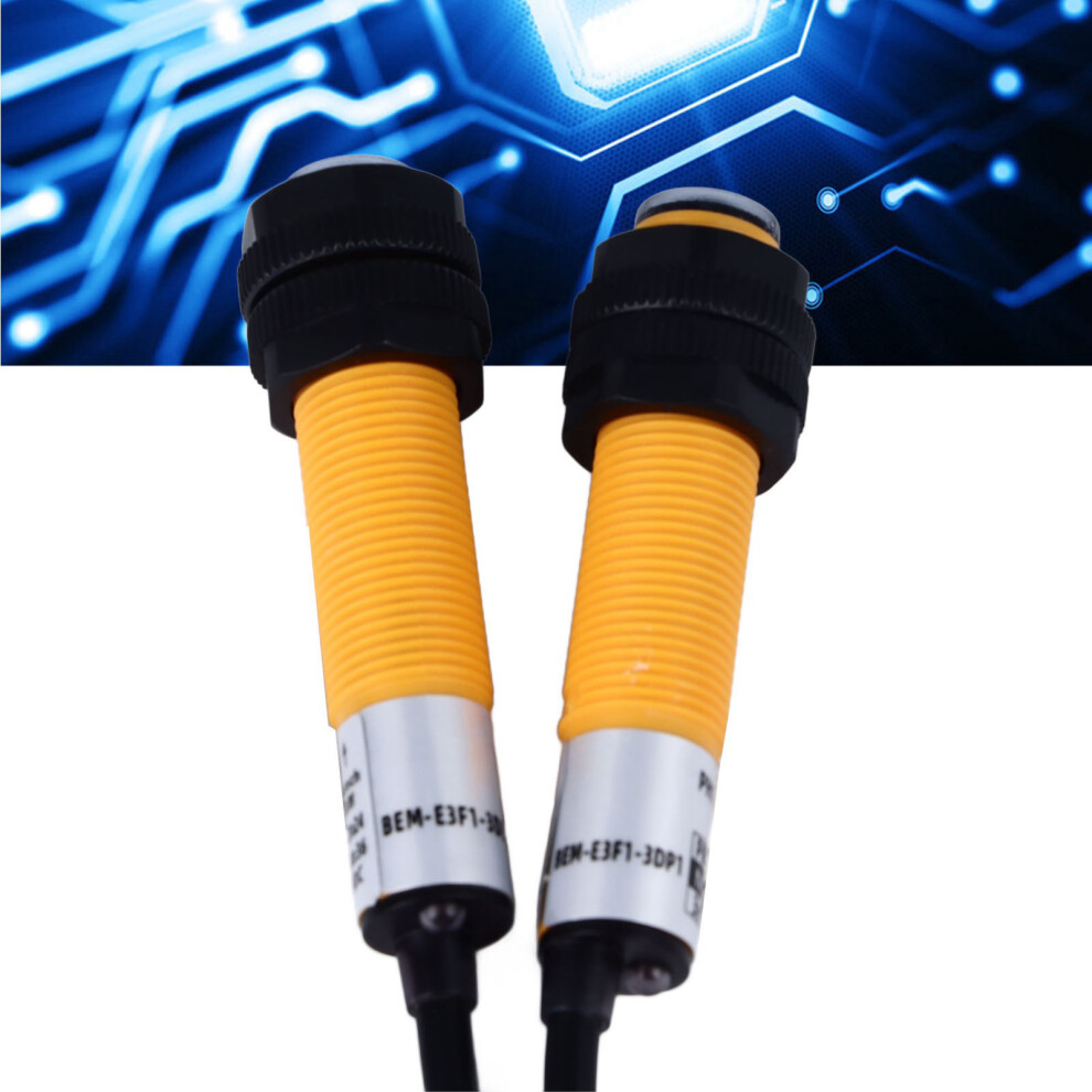 2Pcs M12 Pnp Photoelectric Switch 6-36Vdc 3M Detection With Led 8441349433494