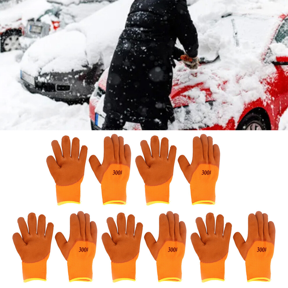 5 Pairs Cold Weather Work Gloves Nylon Thermal Thickened Gloves For Winter 4651349433439