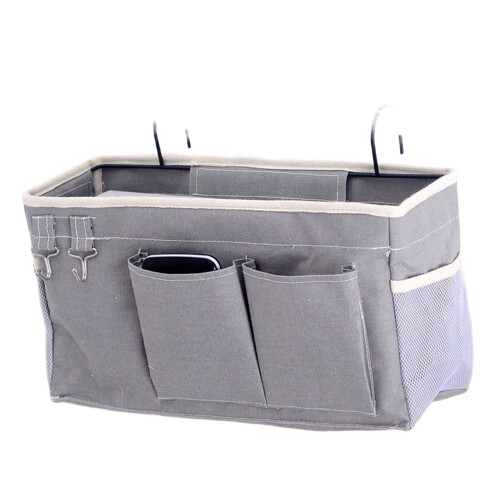 Convenient Bedside Organizer Pouch for Books and Accessories-H
