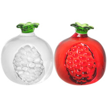 8 Pcs Fake Pomegranate Crystal Fruit Statue Home Decor