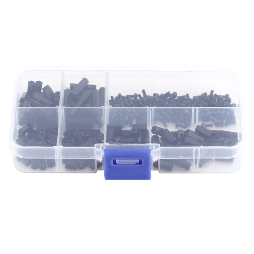 250PCS Nylon M2 Hex Female Standoff Column Spacer