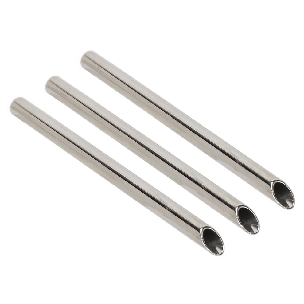 3Pcs Medical Stainless Steel Receiving Tubes for Piercing 5mm/0.2in