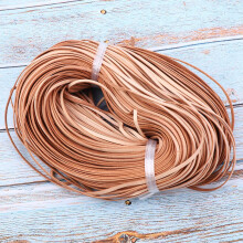 Flacher Lederkabel 100m geflochten, 3mm Durchmesser, Kunstleder