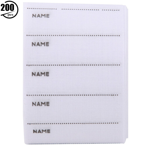200PCS Hand Sewing Name Stickers for Kindergarten, Polyester, 5.5cm 1
