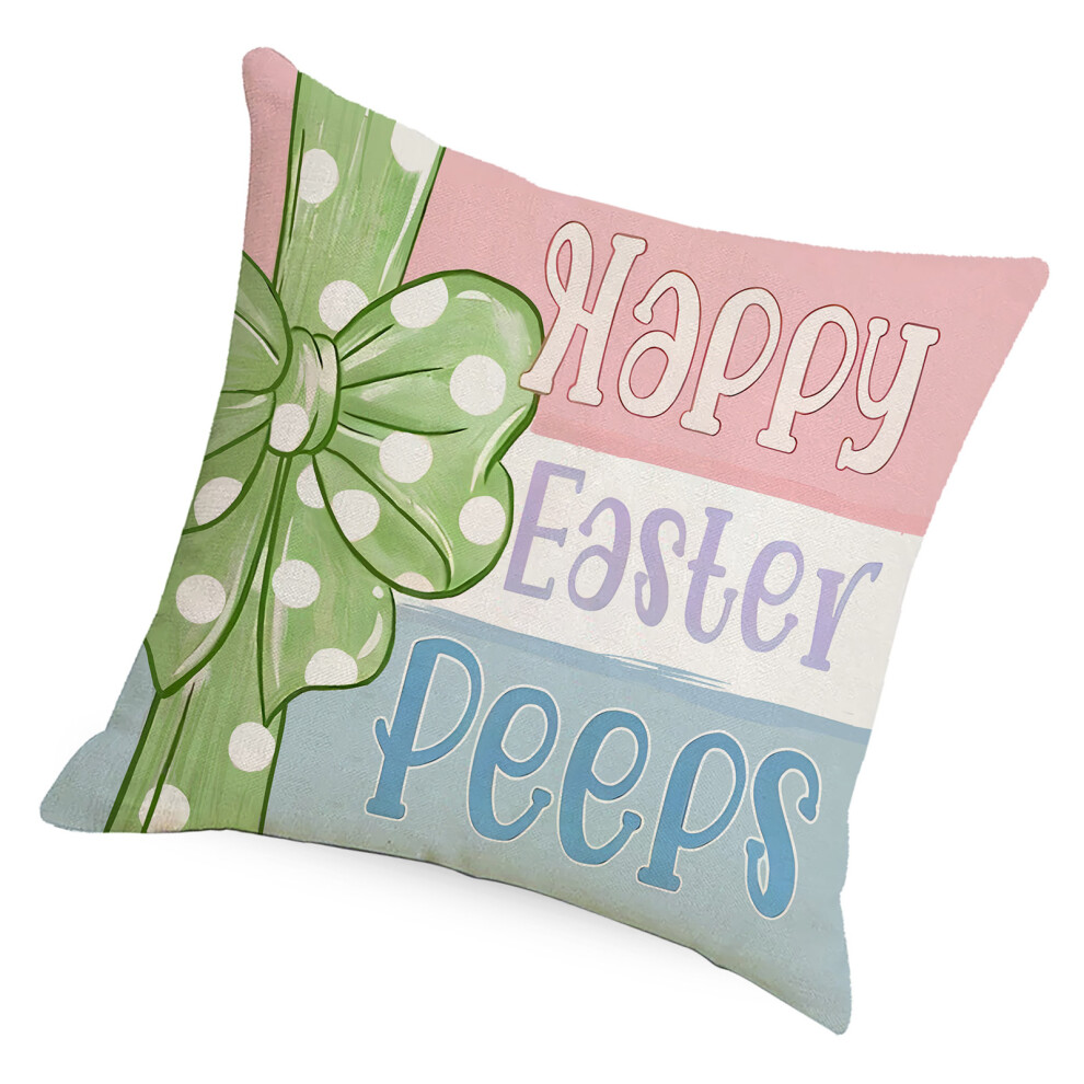 Decorative Pillowcase Easter Rabbit Themed Pillow Slipcover-3