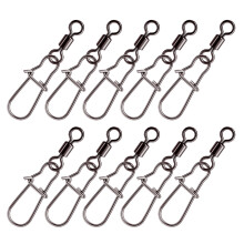 Stainless Fishing Ball Bearing Swivels and Clip with Safety-10