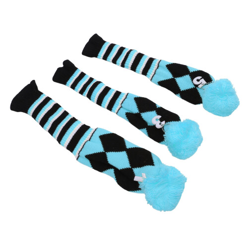 3PCS Knitted Golf Club Head Covers Fine Pattern 1