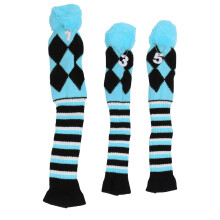 3PCS Knitted Golf Club Head Covers Fine Pattern