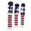 3Pcs Golf Club Head Cover Stylish Pattern Plush 10