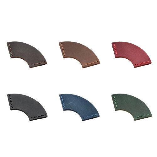 PU Leather Bookmarks Fan Shaped Page Marker Creative-Claret 1