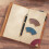 Fan Shaped Bookmarks Simple Page Markers PU Leather-Black 5