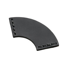 Fan Shaped Bookmarks Simple Page Markers PU Leather-Black