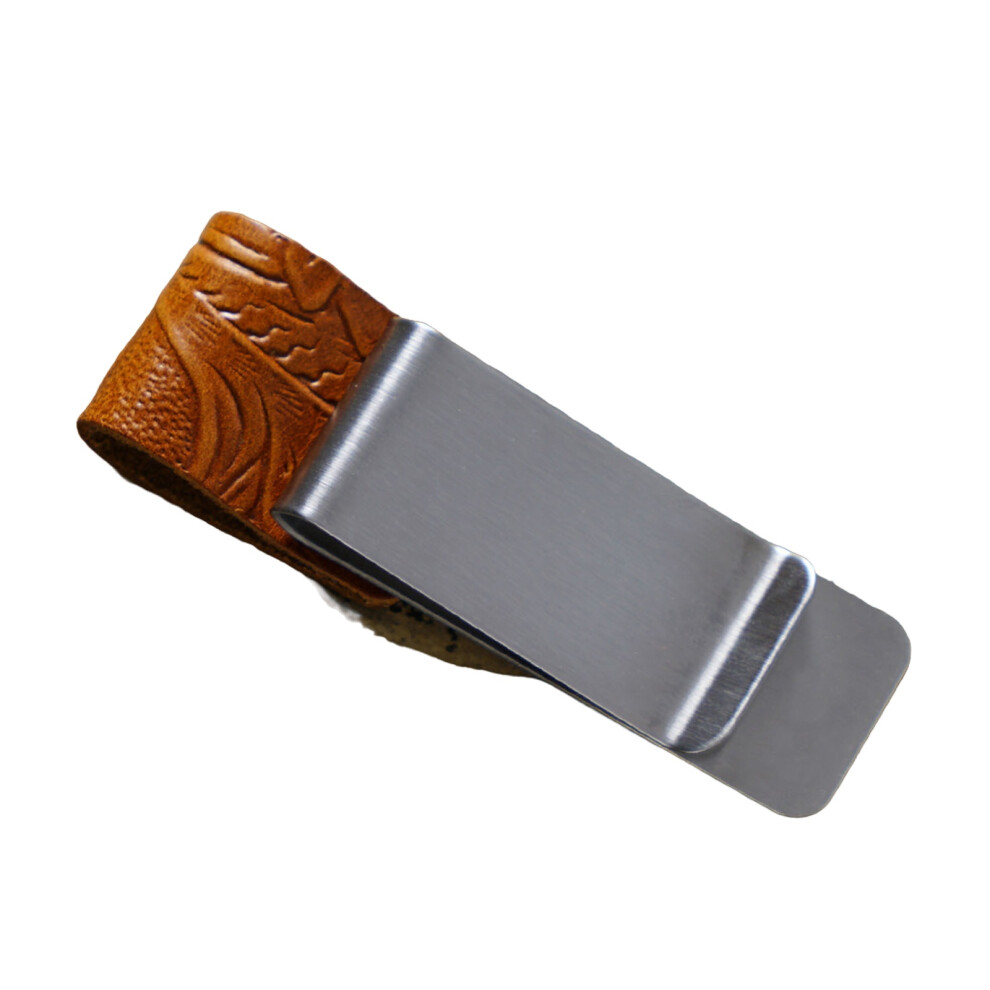 Pu Leather Pen Holder Single Slot-Stainless Steel Carved Camel 7751000108359