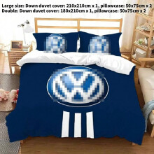 (210x210cm)Ensemble taie d'oreiller housse de couette imprimée numérique motif Volkswagen literie de chambre