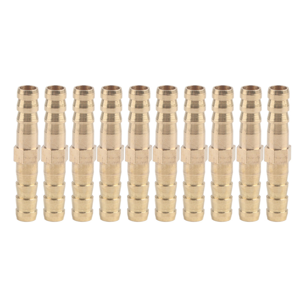 Brass Barbed Straight 2-Way Pipe Connector Tube