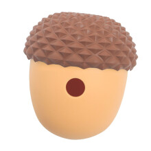 Jouet distributeur de friandises en silicone pour chien Marron/Jaune