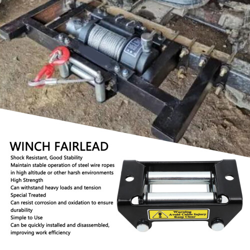Electric Winch Roller Fairlead 2000LB Load Durable High Strength Cable Guide 2