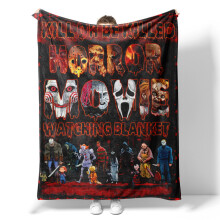 (Style E)Horrormovie kijken deken Halloween decoraties zachte thuisbedspreien warm