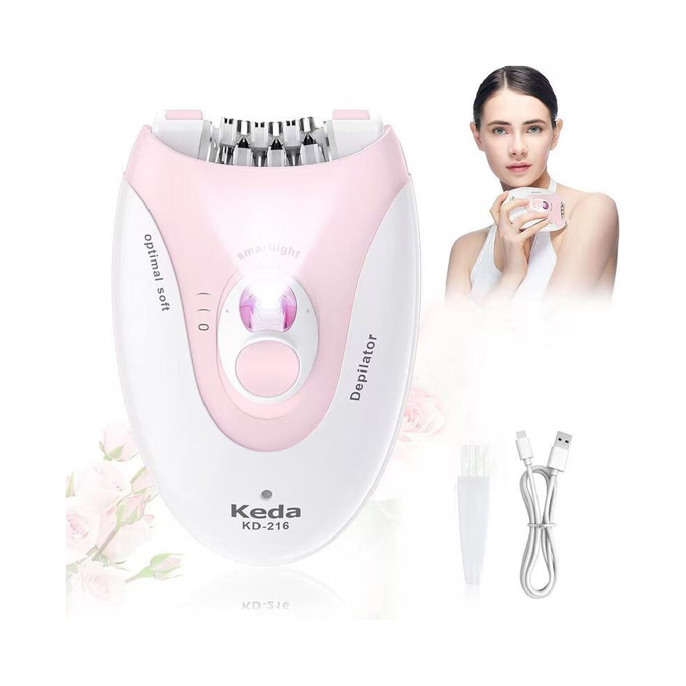 Women Epilator For 2 Speed Setting 36 Tweezers Facial Smooth Epilator Face Glide