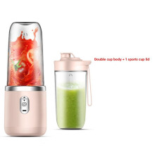 (Pink) Portable Mini Rechargeable Juicer Usb Wireless Automatic Shake Blender Fruit