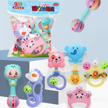 Eco 7pcs Friendly Plastic Baby Teething Toys Set Safe Infant Rattle Socks Gift