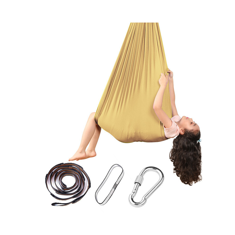 (, 280*100Cm) Therapy Swing Kids Cuddle Hammock With Autism Adhd Outdoors Aspergers Sensory Gold