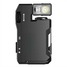 (Black)G5 Wiederaufladbare Taschenlampe 400 Lumen Magnetisches Mini LED Licht mit 180 Umdrehungen