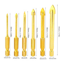 6pcs Triangular HS Steel Drill Bits 3-10mm for Pistol Drills