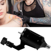 Aluminum Alloy Liner Shader Rotary Tattoo Machine Black, 10,000 RPM
