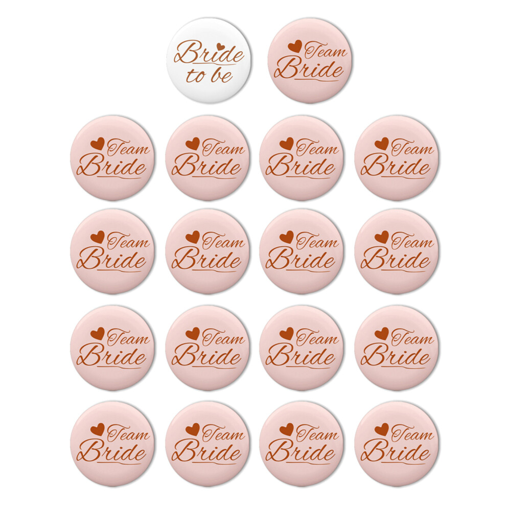 Bridal Shower Badges for Bride/Bridesmaids-Type C 18 piece set-image-OPC-PKG9XV8-NEW