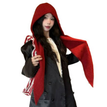 Breathable Shawl Hat for Women Men Balaclava Hat Fashion-Red