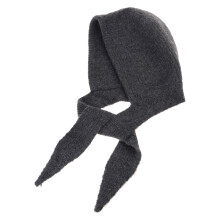 Crochet Hooded Hat for Women Handmade Scarf Hat Elegant-Gray