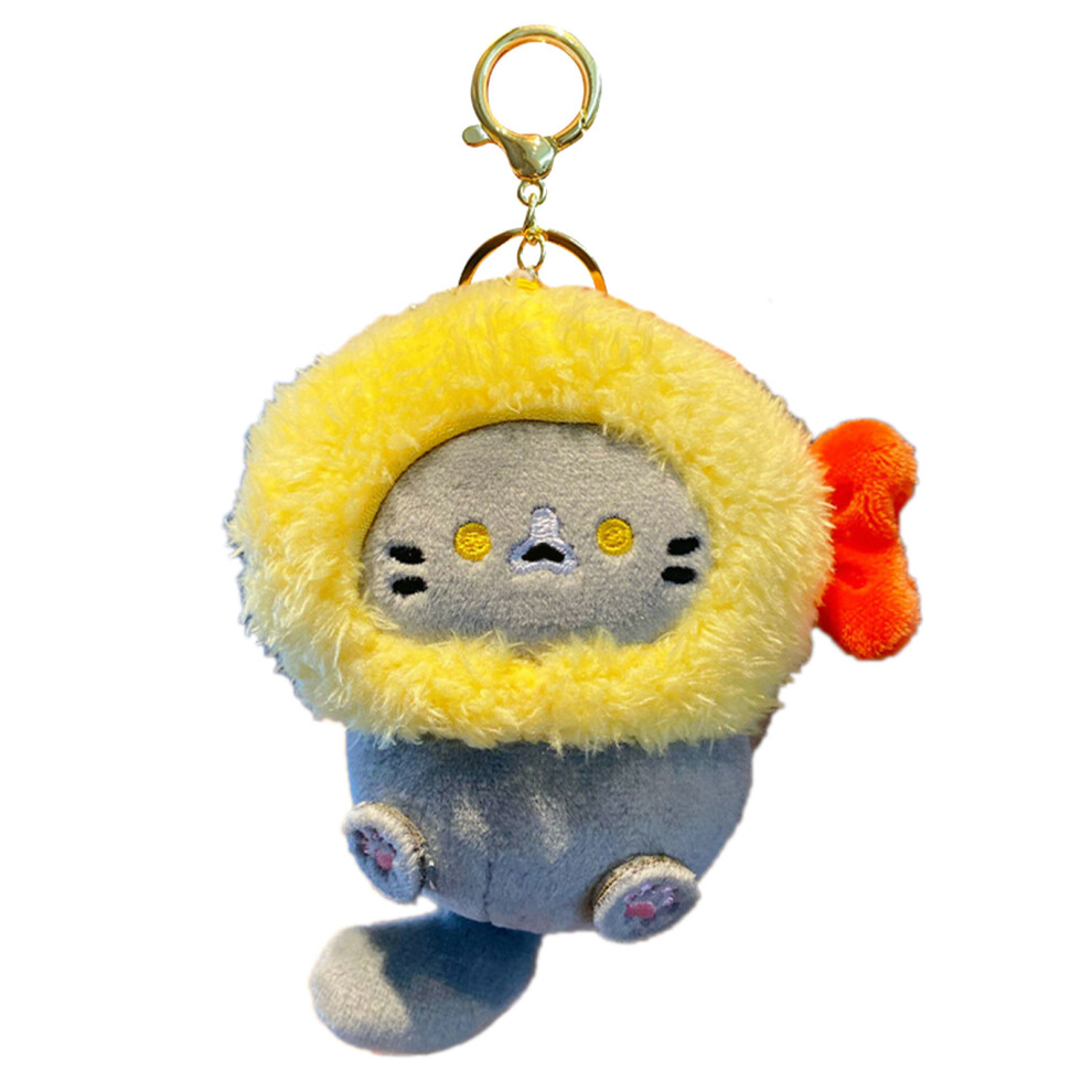 Charm Plush Cats Ornament Keychain Adorable Cats-Fried shrimp-image-OPC-PKG9YRD-NEW