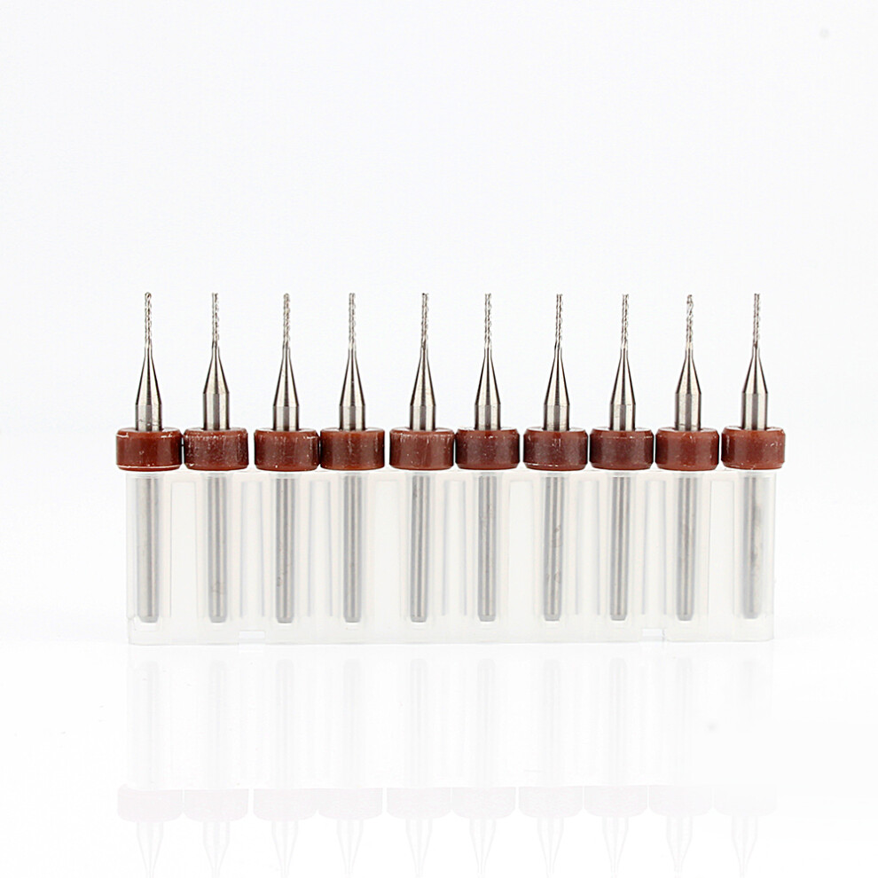 10 Carbide Drill Bits 0.8mm Tungsten Steel Blade