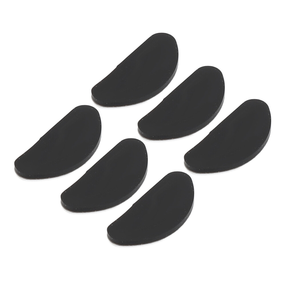 Slip-Resistant Black Silicone Nose Cushions for Glasses 20 Pack D Shaped